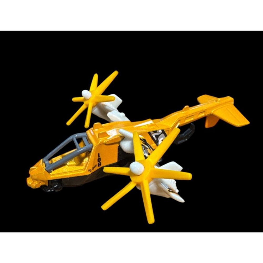 Mattel 2012 Sky Safari SB108 Orange/White Toy Helicopter Collectible Die-Cast Mo